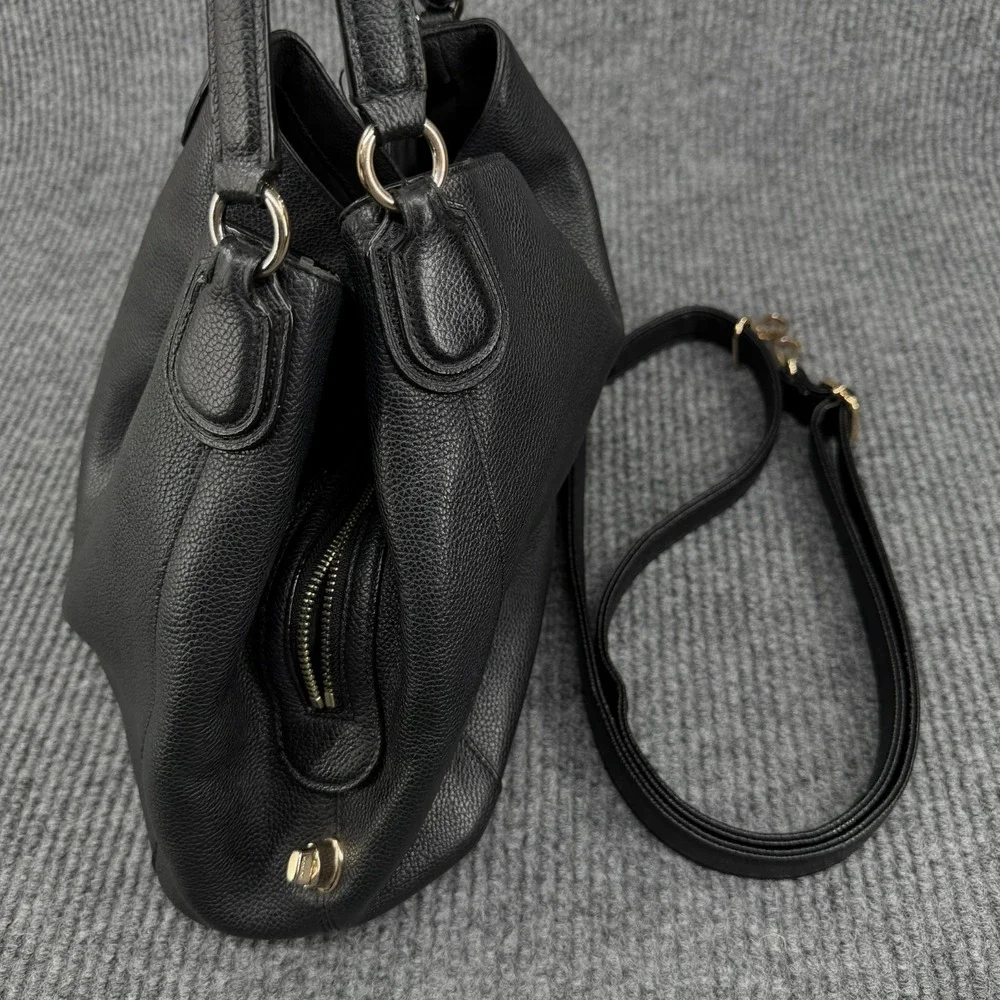 Vintage Coach Edie 31 Black Refined‎ Pebbled Leather Shoulder Slouchy Hobo Bag